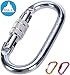 Climbing Carabiner - UIAA & CE Rated Carabiner Clip | Heavy Duty Locking Carabiner for Climbing, Rigging, Ropes, Hammocks, Camping