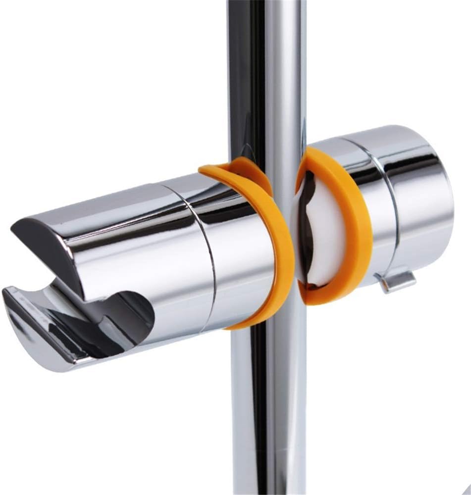 Easy Replacement Shower Slide Bar Bracket Shower Head Holder, Adjustable 18-25MM Chrome Plated (Orange)
