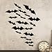 Antner 36pcs Halloween 3D Bats Decorations Bats Wall Sticker Realistic Scary Black Bats Wall Decal Halloween Party Supplies Halloween Eve Decor Sticker for DIY Home Window Indoor Decor