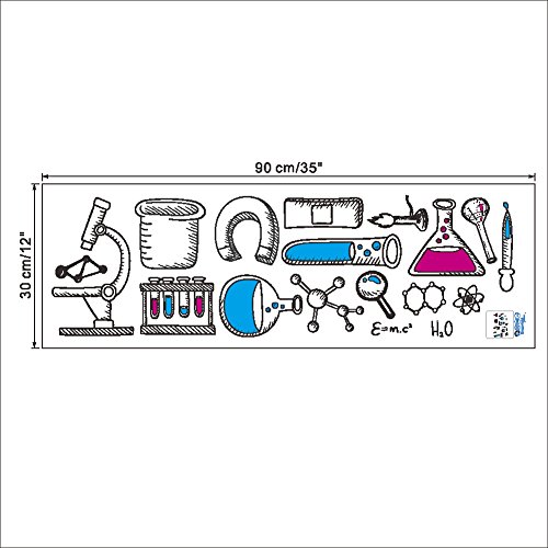Dragon Honor DragonHonor Science laboratory & The Chemical Elements Wall Sticker Removable Waterproof Wall Decals - Thumbnail 6