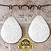 Konjac Facial Sponge (6 Pack) Individually Wrapped Pure (White) Konjac Drop Shape Sponges for Soft and Gentle Cleansing