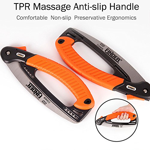 Heavy Duty Professional Folding Pruning Saw with 9-inch Curved Blade, Best Folding Hand Saw for Pruning Trees, Trimming Branches, Camping, Clearing Forest Trails. - Thumbnail 2