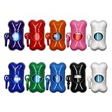 M-Aimee 10 Pack Bone Shaped Pet Waste Disposal Dog Poop Bags Dispenser, Random in Color