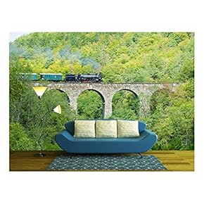 Zampach Viaduct, Czech Republic - Removable Wall Mural | Self-Adhesive Large Wallpaper - 66x96 inches