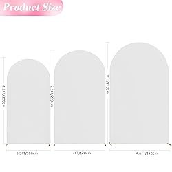 Wokceer Wedding Arch Cover (8FT, 7.2FT, 6.6FT) Set