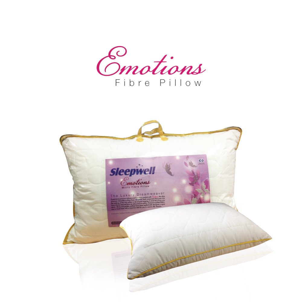 Sleepwell Cotton Emotions Pillow (Multicolour, Emotions) Pack of 2