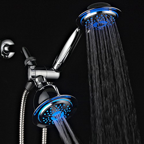 Dream Spa All Chrome 3way LED Shower Head Combo with Air Jet LED Turbo
