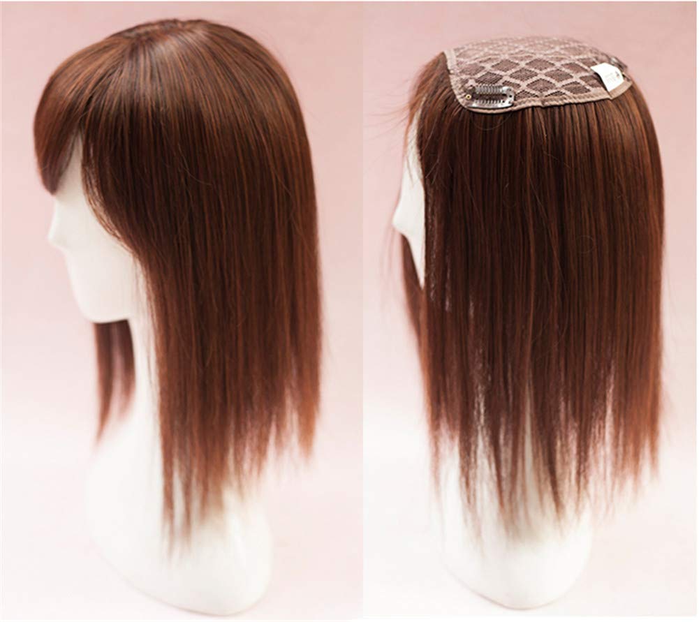 14" Crown Topper Hairpieces with Side Bangs for Women