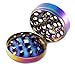 Chromium Crusher 2.2 Inch 4 Piece Tobacco Spice Herb Grinder - Pick Your Color (Rainbow with window)