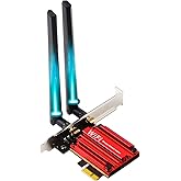 WiFi 6E AX210 WiFi Card，PCIe WiFi Wireless Network Card with Bluetooth 5.3，AX5400 Tri-Band PC Wireless Card，Supports OFDMA & 