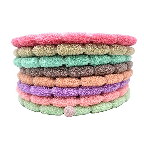 YuanhuaRongsheng Bathroom Toilet Seat Cover Soft Thicker Warmer Stretchable Washable Cloth Toilet Seat Cover Pads 4PCS(Sent in Random Color)