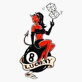 Lucky Devil <3 Sticker Vinyl Waterproof Sticker Decal Car Laptop Wall Window Bumper Sticker 5