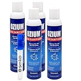 Ozium Air Sanitizer Spray - Glycolized Air Freshener Reduces Airborne Bacteria Eliminates Smoke & Malodors 8oz Spray Air Freshener, Original (4 Pack) Hand Sanitizer Included
