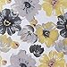 H.VERSAILTEX Blackout Curtains for Bedroom Living Room 84 Inches Long Thermal Insulated Drapes Grommet Top Vintage Yellow and Gray Floral (2 Panels, 52
