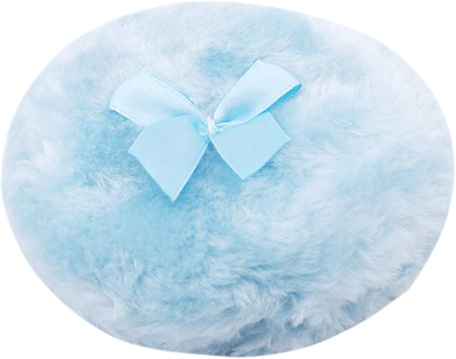 INSEET Professional Butterfly Baby Cosmetic Villus Powder Puff Sponge for Talcum Powder Makeup Cosmetic Plush Sponges Puff,Blue