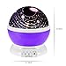 Night Light Kids Lamp, Romantic Rotating Sky Moon & Cosmos Cover Projector Night Lighting for Children Adults Bedroom,Baby Nursery Light, Living Room Gift (Purple)