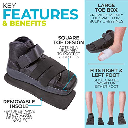 BraceAbility Closed Toe Medical Walking Shoe Lightweight Surgical