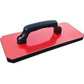 LAOJIEDAO Tile Beating Block Heavy Duty Rubber Tapping Tool with Soft Grip Handle 14 x 5.5 Inch Non Marring Installation Tool for Floor Wall and Large Format Tiles Fast Air Release (Red)