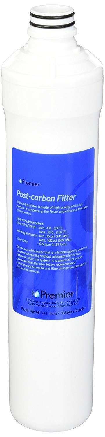 Photo 1 of Watts Premier 5-Micron Activated Carbon Post-Filter for RO Pure/Pure Plus/Zero Pure Plus Reverse Osmosis System, Final Polishing Water Filter Replacement, Push Button Assembly