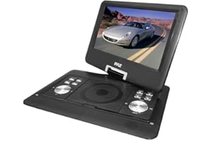 Pyle 14" DVD Player Portable, Portable DVD Player With Screen, Hi-Resolution Large HD Swivel Screen, Car TV w/ USB/SD Support