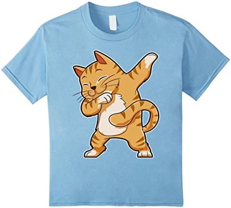 Kids Dabbing Cat Shirt Funny Cats meme Kitty Kitten Dab T-Shirt 6 Baby Blue