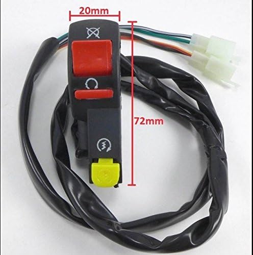 SEMT- Motorcycle Black Universal 7/8" 22mm Handle Bar ON/OFF Starter Switch Compatible With ATV Scooter Dirt BikeHonda Suzuki Yamaha Kawasaki Harley KTM Ducati Aprilia Vesp BMW [B074MKDCYF]