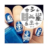 Born Pretty Nail Art Stamping Plates Template Image Plate Sailors and Sea Sailing Theme BP33