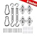 Ollieroo Shade Sail Hardware Kit for Rectangle and Square Sun Shade Sail Installation 8 Inches Silver (with Screws)