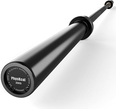 PhysKcal Olympia Langhantelstange 50mm | 20kg, 220cm | Weightlifting und Powerlifting Langhantel Profi Allrounder Langhantel