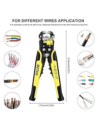 OUTAD Alambre Strippers, 3 en 1 automático autoajustable, aislante profesional terminales conectores