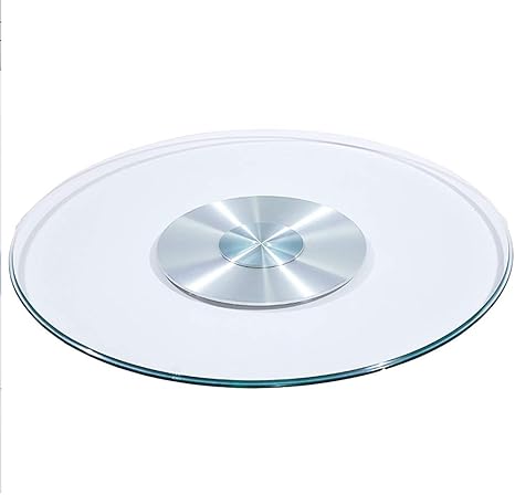 Amazon ターンテーブル 装飾台 ターンテーブル 円形 強化ガラス 回転テーブル ベアリング ターンテーブル 家族での夕食に最適 お手入れが簡単 高温耐性 ラウンドダイニングテーブル トレイ 盆 オンライン通販