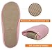 UltraIdeas Comfort Knitted Cotton Slippers for Men and Women Washable Flat Closed Toe Ultra Lightweight Indoor Shoes with Non-Slip Sole (M /7-8 B(M) US, Pink)