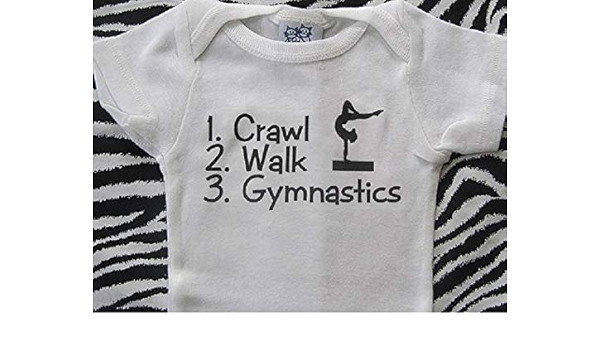 Crawl Walk Gymnastics Baby Bodysuit Future Gymnist Infant One Piece Handmade Products Clothing Shoes Accessories Horeto Com