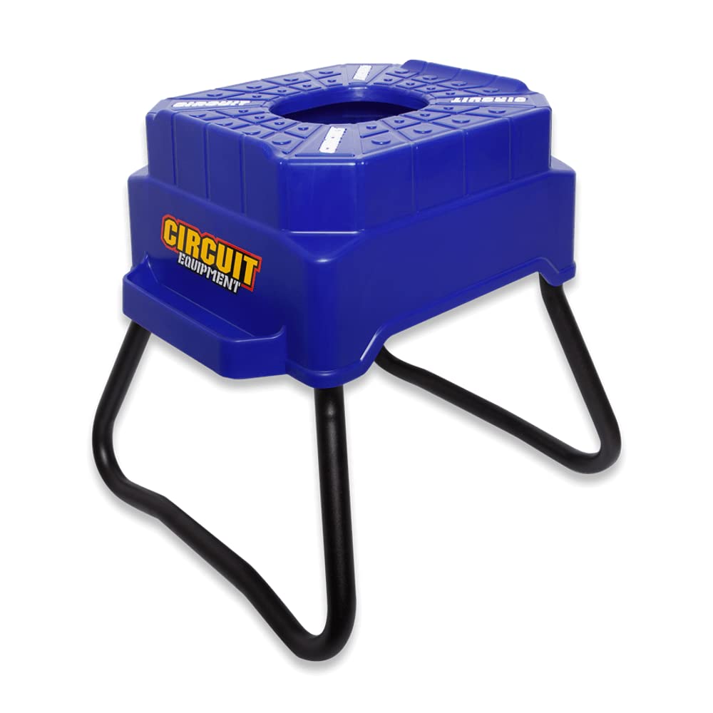 CIRCUIT Equipment SM001-242 Cubic Motorcycle Stand - Blue/White
