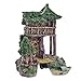 Saim Aquarium Decorations Resin Ancient House Betta Shrimp Hideout Décor Fish Tank Landscape Ornament