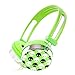 rockpapa Skull On Ear Wired Headphones Earphones Foldable, Adjustable Headband for Kids Child Toddler Teens Age 3-15, Tablet Laptop Smartphone Mp3 Switch Green