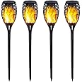 Waterproof Flickering Flame Torch Lights Outdoor Solar Spotlights | Fresh Garden Decor - View #11