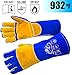 Premium Leather Welding Gloves | Heat Fire Resistant Welders Glove | Mig Welding Gloves |Oven-Grill-Fireplace-Furnace-Stove-Tig-Welder-BBQ-Coal Forge Glove | 16 inches Extra Long Sleeve Kevlar Stitch