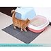 Premium Cat Litter Mat Trapper, Traps Litter from Box and Paws, Scatter Control for Litter Box, Soft on Sensitive Kitty Paws, Easy to Clean, Durable - Set of 2, Standard Grey