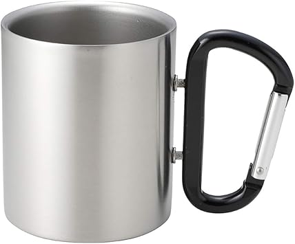 Amazon モチヅキ アウトドア キャンプ カラビナカップ ブラック 240ml 日本製 モチヅキ マグ シェラカップ