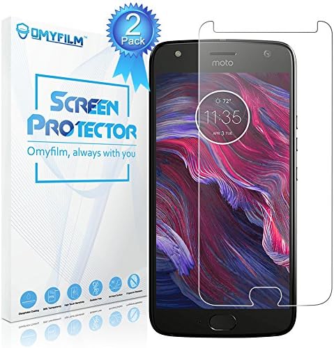 Motorola Moto X4 Screen Protector, OMYFILM Moto X4 Tempered Glass [9H Hardness] [High Sensitivity] Case Friendly Screen Protector for Moto X4 (Moto X4, Glass 2Pack)