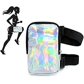Generic Holographic Thigh Waist Pack with Adjustable Straps, Colourful Leg Bag for Women, Outdoor Hiking Travel Sport Use (Silver)