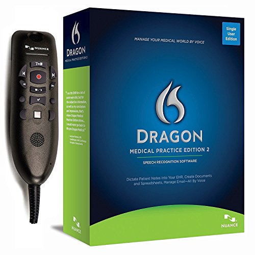 Dragon Medical Practice Edition 2 and Powermic III with 3 Ft. Cord for Windows