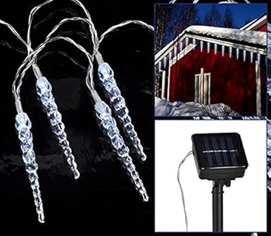 LED Solar-Lichterkette in Eiszapfen-Optik