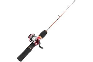 Asixxsix Ice Fishing Rod Reel Combo 56cm Composite Material Rod with Fishing Line Ice Scoop Combination Set, Tool for Winter 