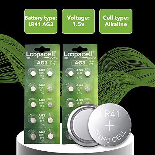 LOOPACELL LR41 AG3 392 384 192 Battery 1.5V Button Coin Cell Batteries (Pack of 20) Pricepulse