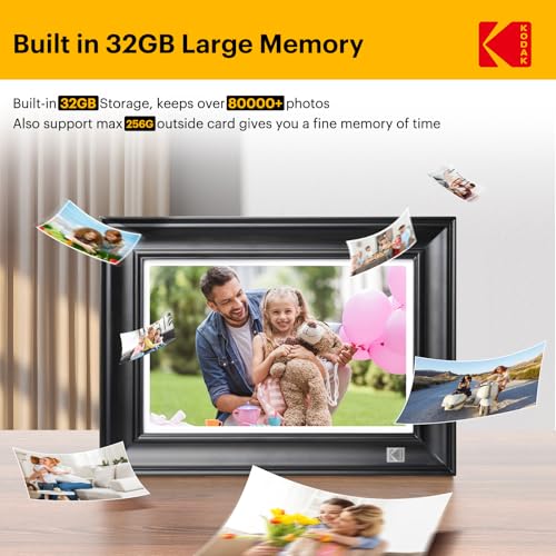 KODAK WiFi Digital Picture Frame, 1920 x 1200 HD Touchscreen Digital Photo Frame, 10.1 Inches Intelligent Electronic Picture Frame with 32 GB Memory