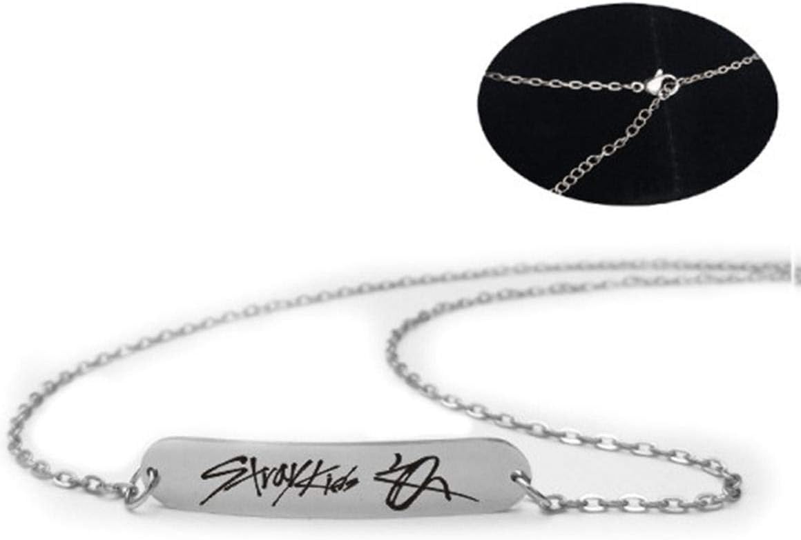 ShengshiZZ New ReleasedKpop Straykids Stray Kids Pendant Necklace Fashion Jewelry Silver Titanium Chain Necklaces & Pendants Highlight Your Collarbone