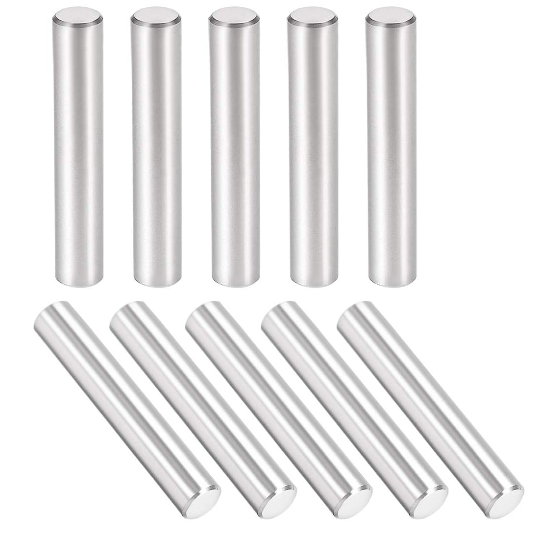 Unifizz 10Pcs 8 x 50mm Dowel Pin 304 Stainless Steel Shelf Pegs Support Shelves Silver Tone