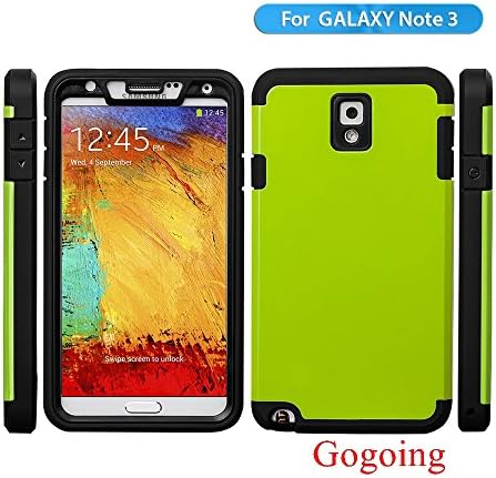 Galaxy Note 3 Case,Samaung Galaxy Note 3 Case,GOGING Full-body Rugged Splash Resistant/Dirt/Shockproof Cover Case for Samsung Galaxy Note 3 - Green